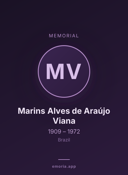Memorial portrait of Marins Alves de Araújo Viana