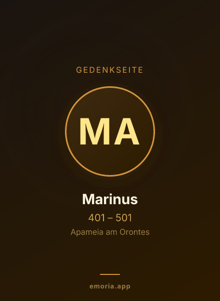 Gedenkportrait von Marinus