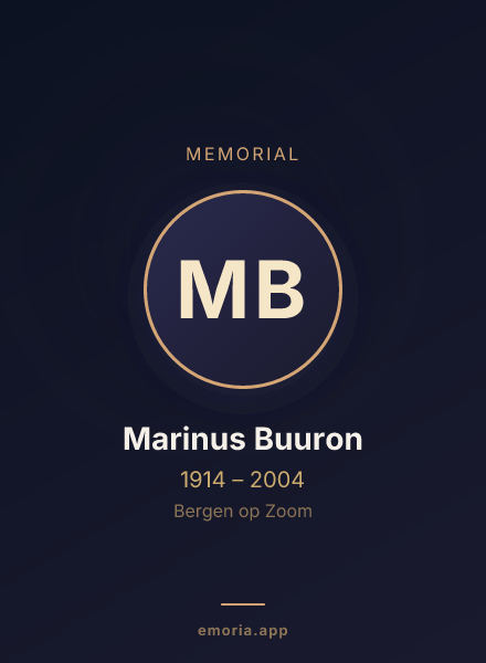 Memorial portrait of Marinus Buuron