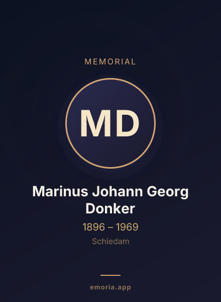 Memorial portrait of Marinus Johann Georg Donker