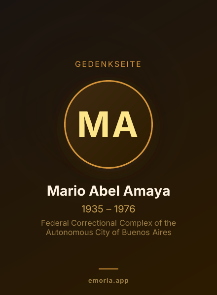 Gedenkportrait von Mario Abel Amaya