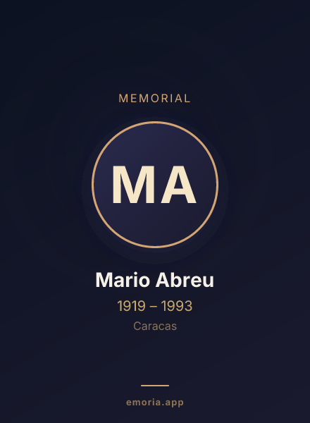 Memorial portrait of Mario Abreu