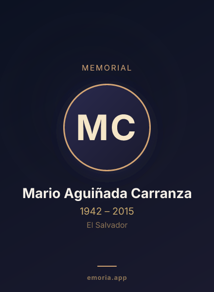 Memorial portrait of Mario Aguiñada Carranza