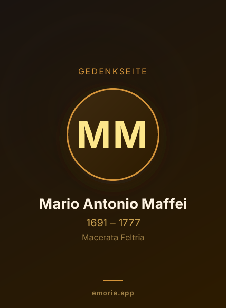 Gedenkportrait von Mario Antonio Maffei