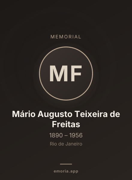 Memorial portrait of Mário Augusto Teixeira de Freitas