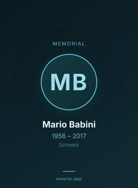 Memorial portrait of Mario Babini