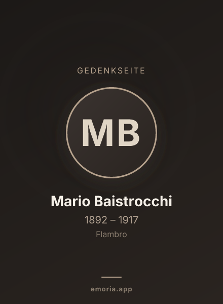 Gedenkportrait von Mario Baistrocchi
