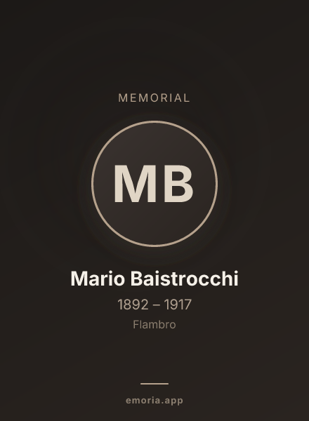 Memorial portrait of Mario Baistrocchi