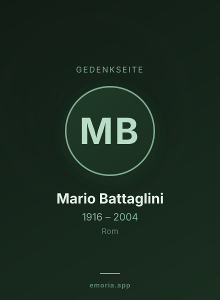Gedenkportrait von Mario Battaglini