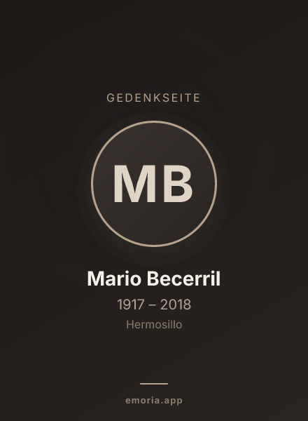Gedenkportrait von Mario Becerril