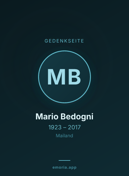 Gedenkportrait von Mario Bedogni