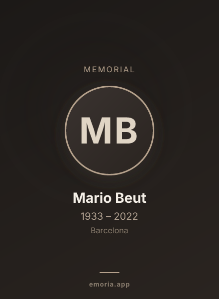 Memorial portrait of Mario Beut