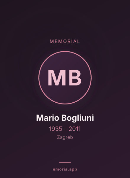 Memorial portrait of Mario Bogliuni