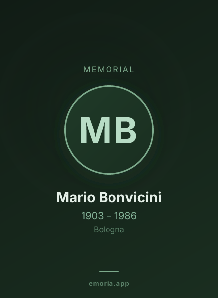 Memorial portrait of Mario Bonvicini
