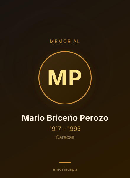 Memorial portrait of Mario Briceño Perozo