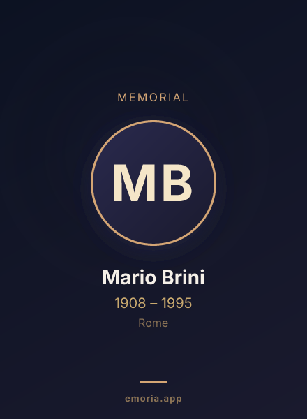 Memorial portrait of Mario Brini