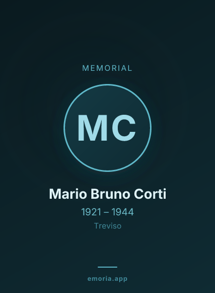 Memorial portrait of Mario Bruno Corti