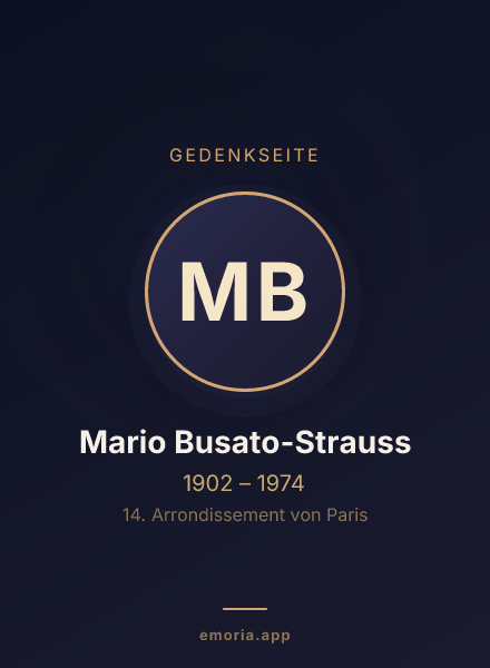 Gedenkportrait von Mario Busato-Strauss