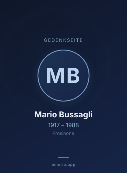 Gedenkportrait von Mario Bussagli