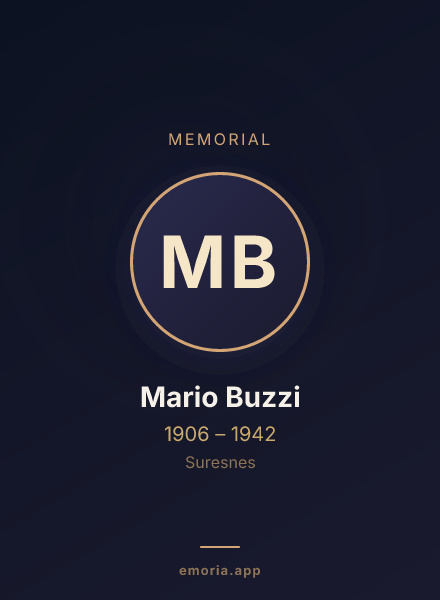 Memorial portrait of Mario Buzzi
