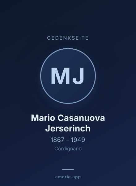 Gedenkportrait von Mario Casanuova Jerserinch