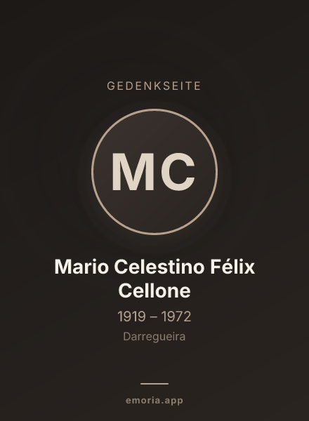 Gedenkportrait von Mario Celestino Félix Cellone