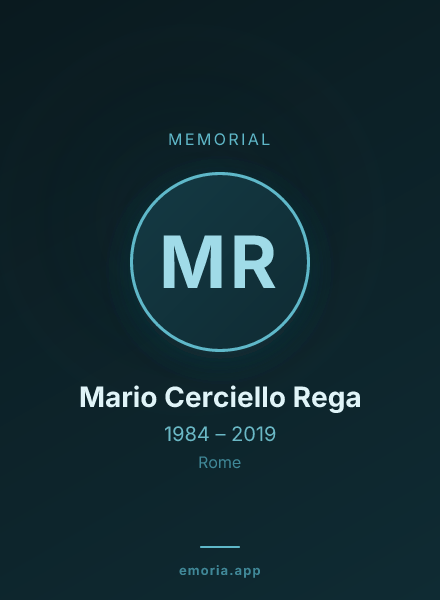 Memorial portrait of Mario Cerciello Rega