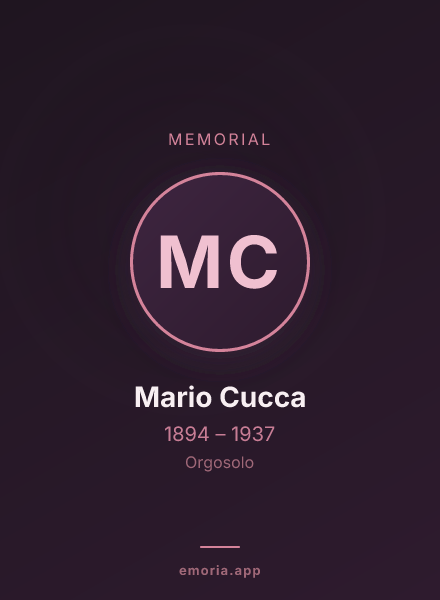 Memorial portrait of Mario Cucca