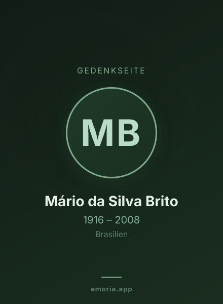 Gedenkportrait von Mário da Silva Brito