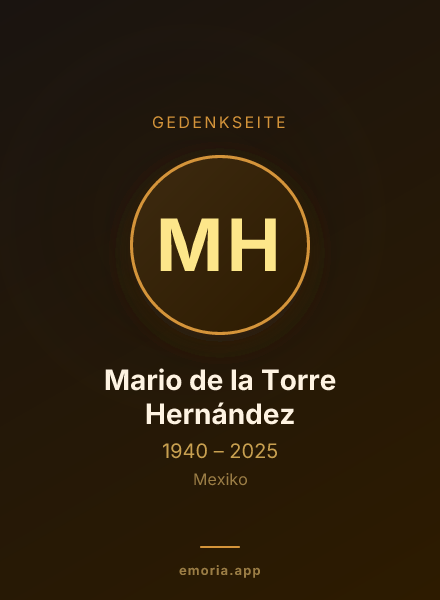 Gedenkportrait von Mario de la Torre Hernández