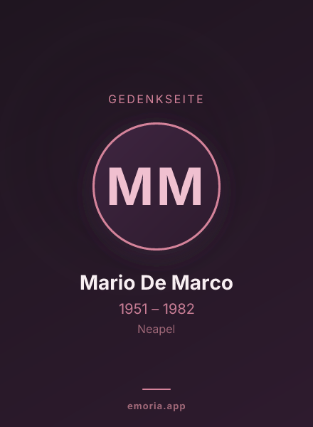 Gedenkportrait von Mario De Marco