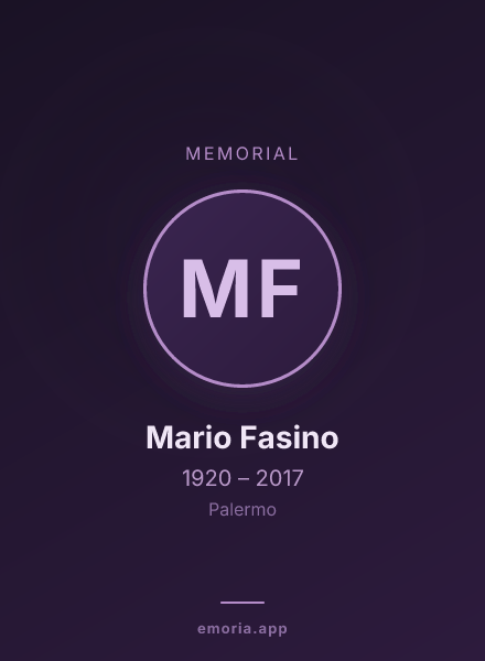 Memorial portrait of Mario Fasino