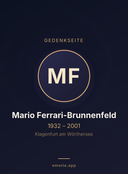 Gedenkportrait von Mario Ferrari-Brunnenfeld