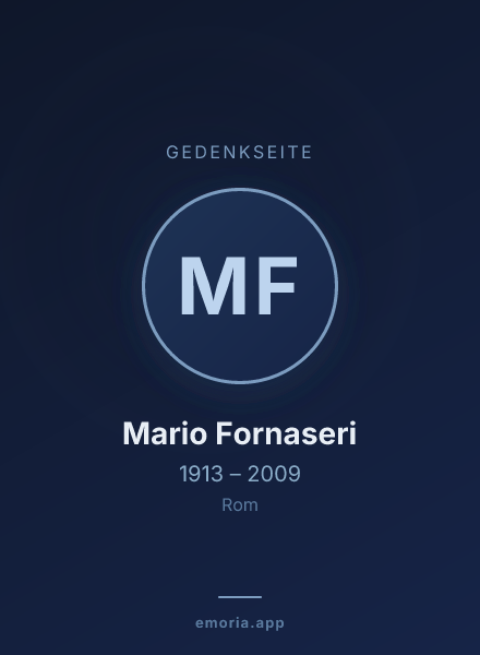 Gedenkportrait von Mario Fornaseri