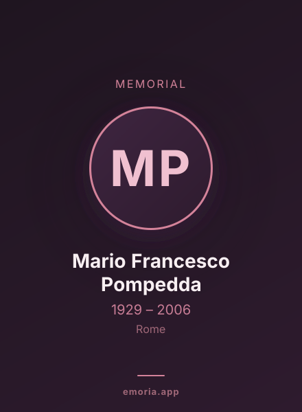 Memorial portrait of Mario Francesco Pompedda