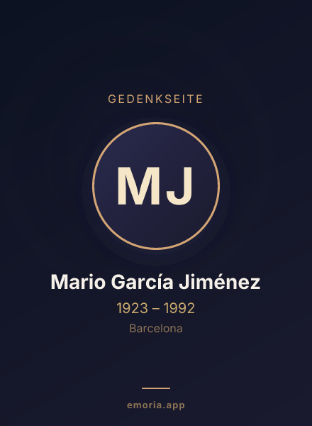 Gedenkportrait von Mario García Jiménez