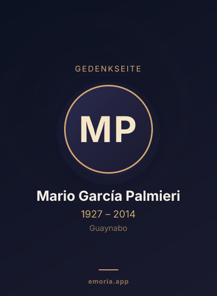 Gedenkportrait von Mario García Palmieri