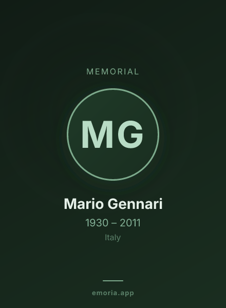 Memorial portrait of Mario Gennari