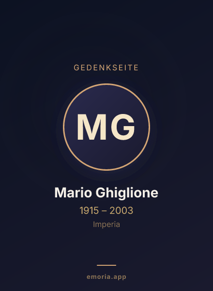 Gedenkportrait von Mario Ghiglione