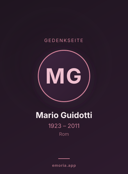 Gedenkportrait von Mario Guidotti