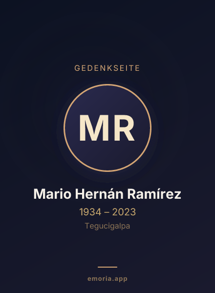 Gedenkportrait von Mario Hernán Ramírez