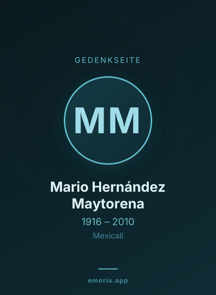 Gedenkportrait von Mario Hernández Maytorena