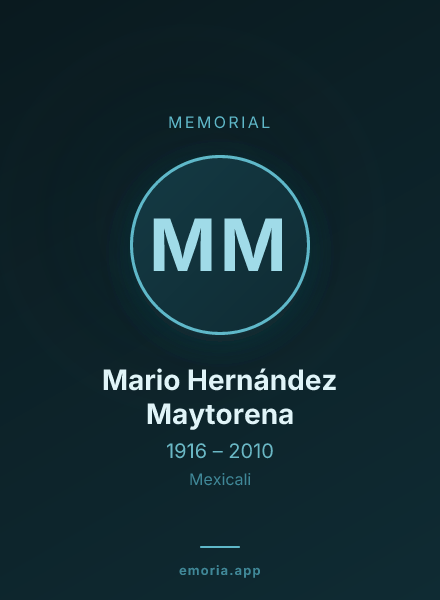 Memorial portrait of Mario Hernández Maytorena