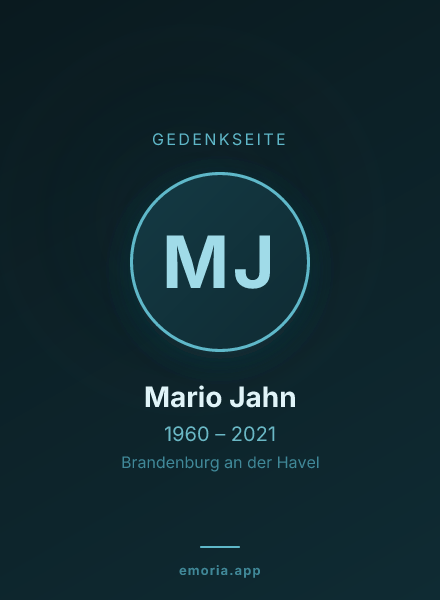 Gedenkportrait von Mario Jahn