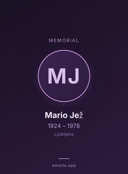 Memorial portrait of Mario Jež