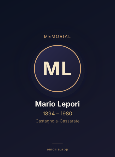 Memorial portrait of Mario Lepori