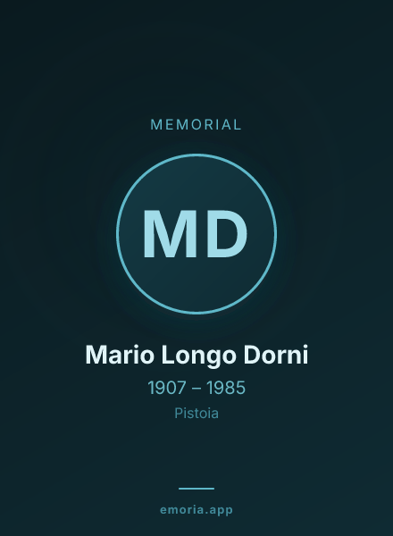 Memorial portrait of Mario Longo Dorni