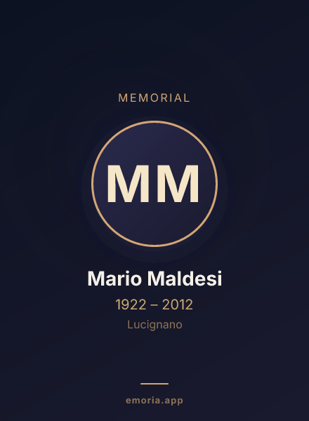 Memorial portrait of Mario Maldesi