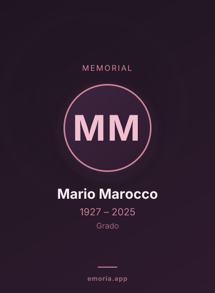 Memorial portrait of Mario Marocco