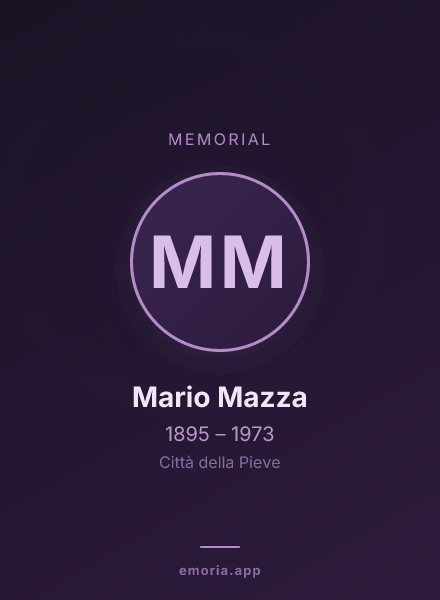 Memorial portrait of Mario Mazza